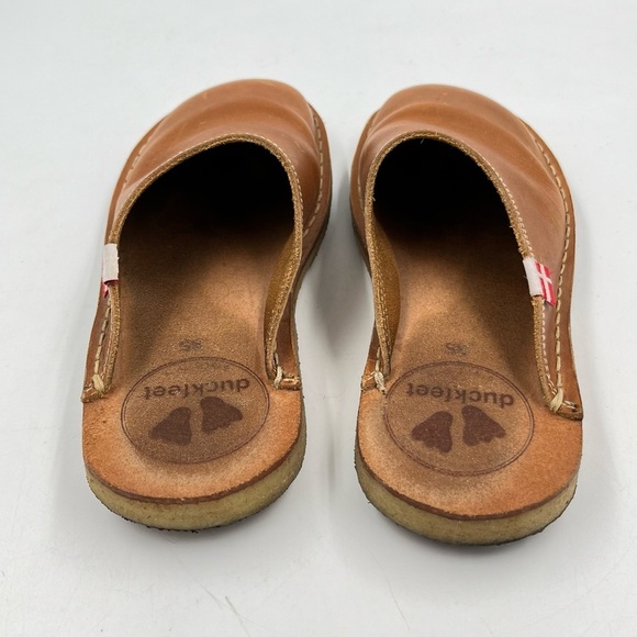 Duckfeet Blavand Brown Tan Leather Clogs Size 35 - Picture 3 of 11